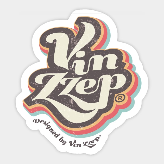 Retro Vin Zzep Typography Design Sticker by Vin Zzep